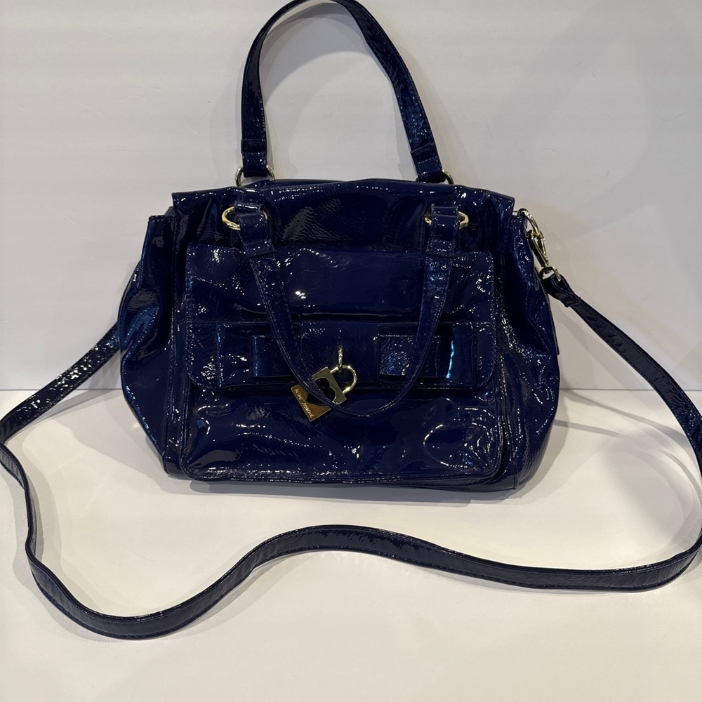 Blue Patent Leather Betsy Johnson Handbag